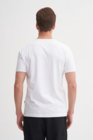 Cazador Erkek Beyaz Caz 4618 Stn Bis. T-shirt Tshirt 