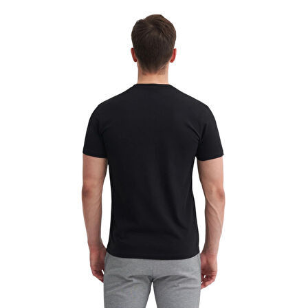 Erkek Slim Fit Bisiklet Yaka Pamuklu Düz Tişört 4623