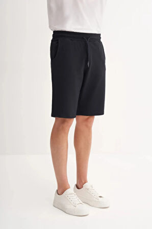 Cazador Slim Fit Dar Paça Likralı Örme Bermuda Şort 6082