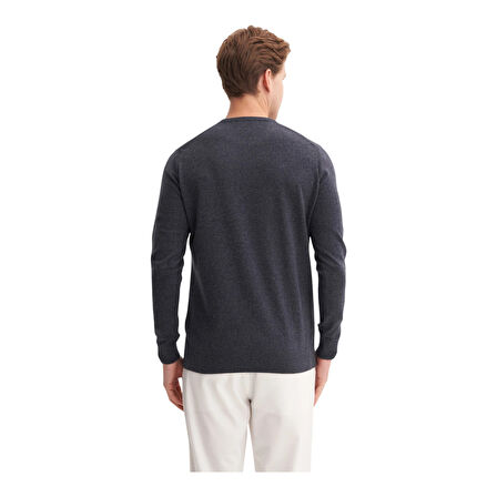 Slim Fit Soft Touch Basic Bisiklet Yaka Kazak-