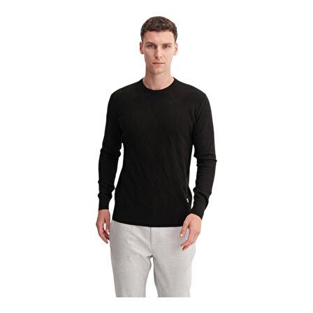 Slim Fit Soft Touch Basic Bisiklet Yaka Kazak-