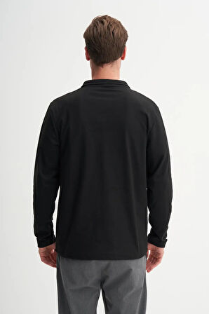 Cazador Regular Fit Likralı İnce Polar Dik Yaka Fermuarlı Sweatshirt-53080
