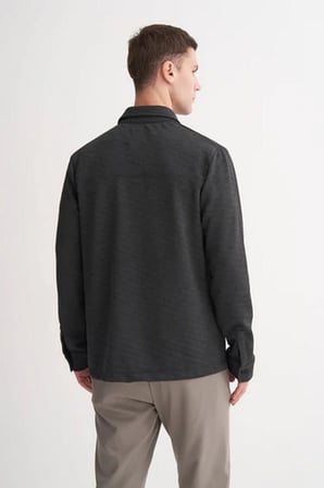 Kalın Pike Kumaş Premium Polo Yaka Regular Fit Sweat Gömlek