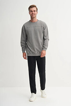 Cazador Relax Fit Pamuk Karışımlı 3 İplik Ham Kumaş Sweatshirt-50390
