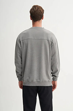 Cazador Relax Fit Pamuk Karışımlı 3 İplik Ham Kumaş Sweatshirt-50390