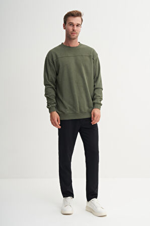 Caz 50390 Erkek Bisiklet Yaka Relax Fit Sweatshirt