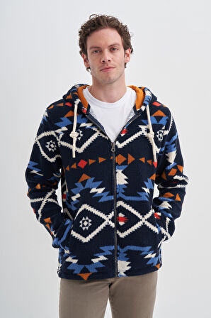 Caz 50940 Kapüşonlu Erkek Triko Sweatshirt