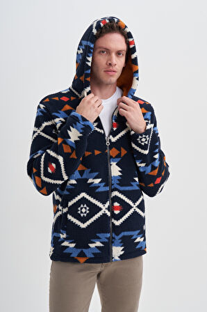 Caz 50940 Kapüşonlu Erkek Triko Sweatshirt