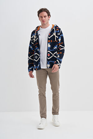 Caz 50940 Kapüşonlu Erkek Triko Sweatshirt