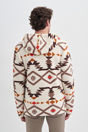 Caz 50940 Kapüşonlu Erkek Triko Sweatshirt