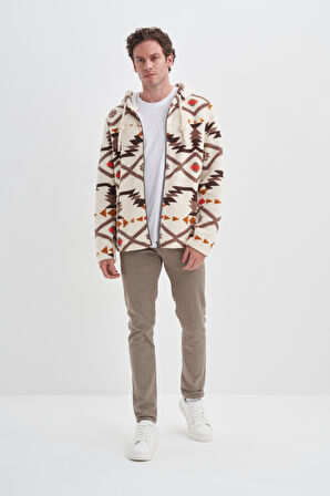 Caz 50940 Kapüşonlu Erkek Triko Sweatshirt