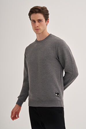 Caz 50460 Erkek Slim Fit Bisiklet Yaka Sweatshirt