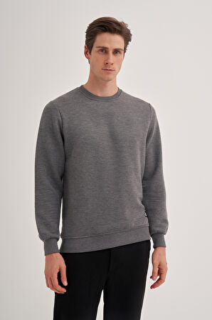 Caz 50460 Erkek Slim Fit Bisiklet Yaka Sweatshirt