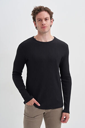 Cazador Waffle Rahat Kumaş %100 Pamuklu Slim Fit Sweatshirt-51640