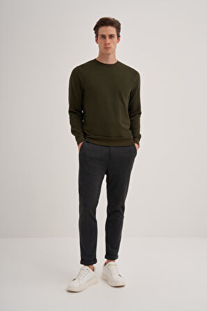 Cazador 52470 Erkek Bisiklet Yaka Sweatshirt