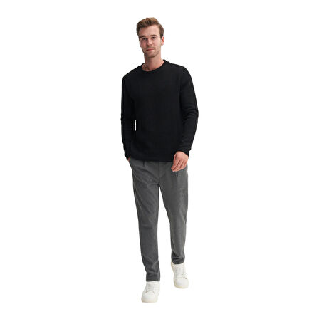 Selanik Örgü Pamuk Karışımlı Regular Fit Sweatshirt-53035