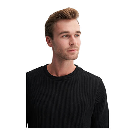 Selanik Örgü Pamuk Karışımlı Regular Fit Sweatshirt-53035