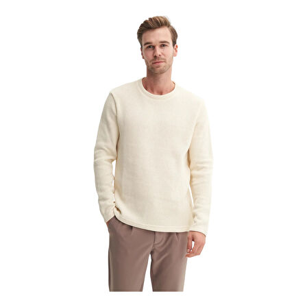 Selanik Örgü Pamuk Karışımlı Regular Fit Sweatshirt-53035