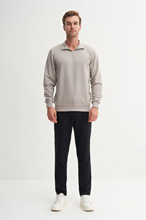 Cazador Regular Fit Dik Yaka Mevsimlik 3 İplik Sweatshirt-53470