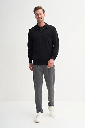 Cazador Regular Fit Dik Yaka Mevsimlik 3 İplik Sweatshirt-53470