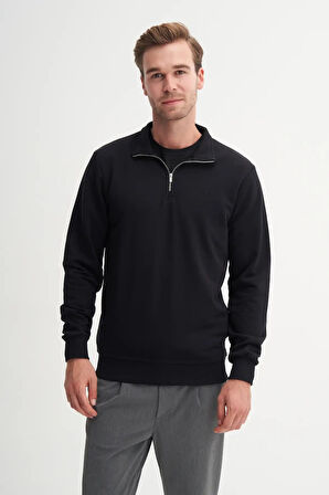 Cazador Regular Fit Dik Yaka Mevsimlik 3 İplik Sweatshirt-53470