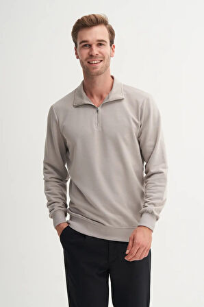 Cazador Regular Fit Dik Yaka Mevsimlik 3 İplik Sweatshirt-53470