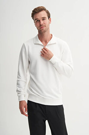 Cazador Regular Fit Dik Yaka Mevsimlik 3 İplik Sweatshirt-53470