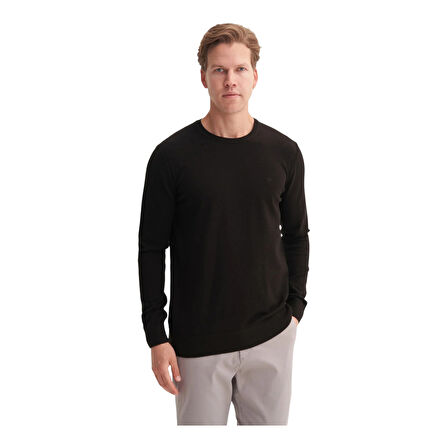 Slim Fit Soft Touch Basic Bisiklet Yaka Kazak-33155