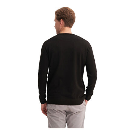 Slim Fit Soft Touch Basic Bisiklet Yaka Kazak-33155