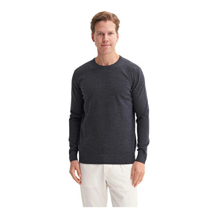 Slim Fit Soft Touch Basic Bisiklet Yaka Kazak-33155