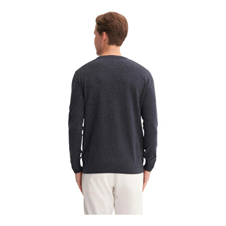 Slim Fit Soft Touch Basic Bisiklet Yaka Kazak-33155