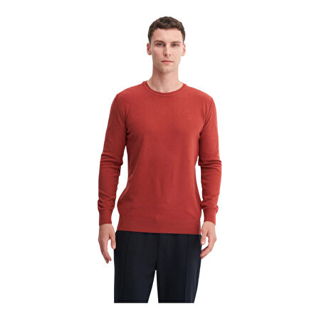 Slim Fit Soft Touch Basic Bisiklet Yaka Kazak-33155