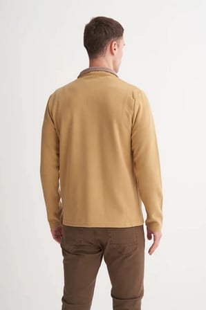 Slim Fit Dik Yaka Pamuk Karışımlı Selanik Sweatshirt