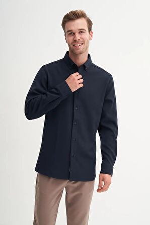 Cazador Regular Fit Viskon Karışımlı Premium Gömlek-23145