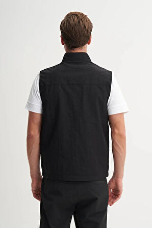 Cazador Regular Fit Baharlık Crinkle Kumaş Yelek-13285