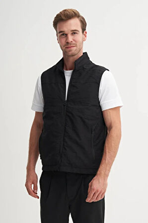 Cazador Regular Fit Baharlık Crinkle Kumaş Yelek-13285