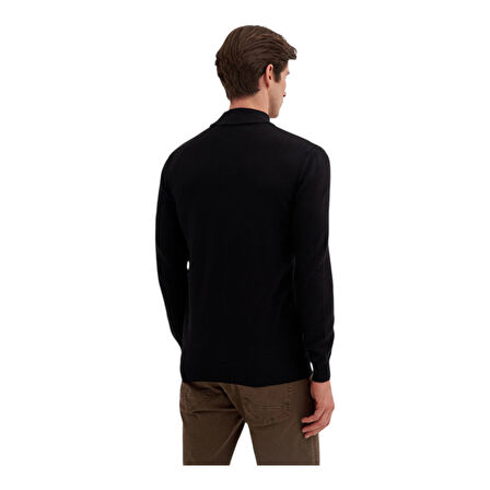 Slim Fit Pamuk Kumaş Basic Yarım Balıkçı Kazak