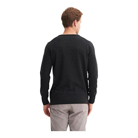 Premium Slim Fit Viskon Karışımlı Bisiklet Yaka Kazak-33220