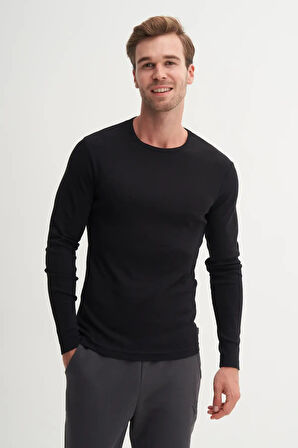 Cazador Ribana Dokulu %100 Pamuk Slim Fit Sweatshirt-56030