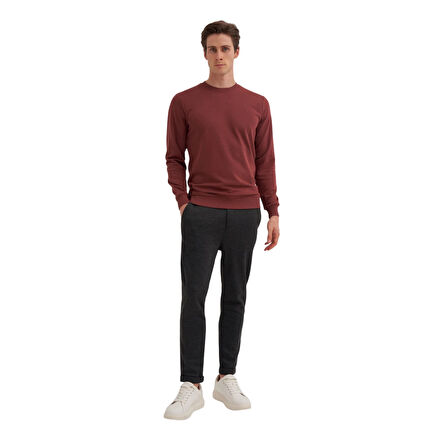 Slim Fit Mevsimlik 3 İplik Pamuk Karışımlı Sweatshirt-56100