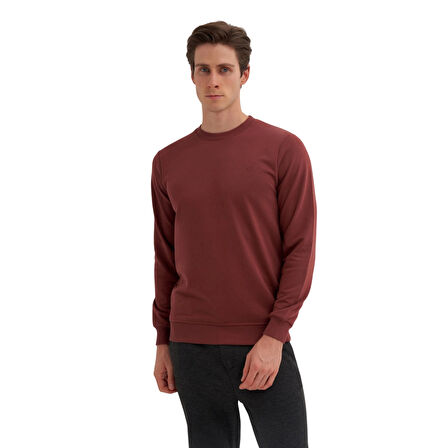 Slim Fit Mevsimlik 3 İplik Pamuk Karışımlı Sweatshirt-56100