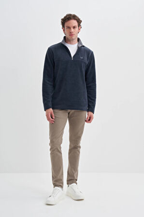 Cazador Yarım Balıkçı Yaka Kalın Polar Regular Fit Sweatshirt-56320