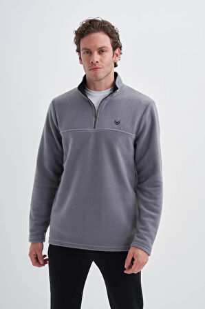 Cazador Yarım Balıkçı Yaka Kalın Polar Regular Fit Sweatshirt-56320