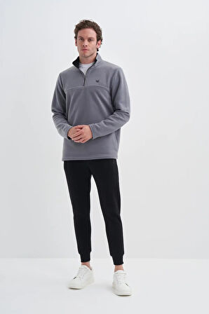 Cazador Yarım Balıkçı Yaka Kalın Polar Regular Fit Sweatshirt-56320