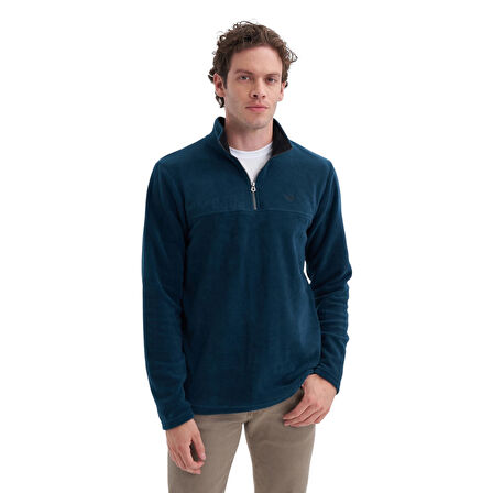 Yarım Balıkçı Yaka Kalın Polar Regular Fit Sweatshirt-56320