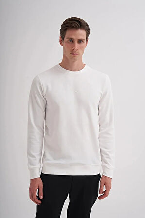 Cazador Ekru Erkek Bisiklet Yaka Sweatshirt 51520