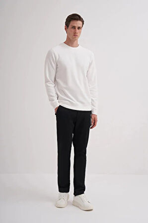 Cazador Ekru Erkek Bisiklet Yaka Sweatshirt 51520