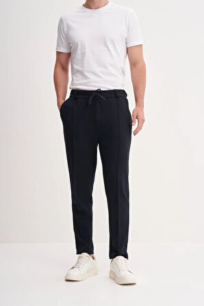 Erkek Slim Fit Scuba Kumaş Cepli Pamuklu Eşofman Altı