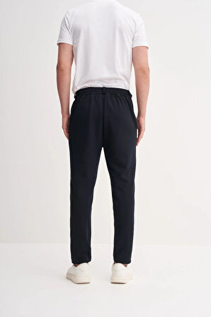 Erkek Slim Fit Scuba Kumaş Cepli Pamuklu Eşofman Altı