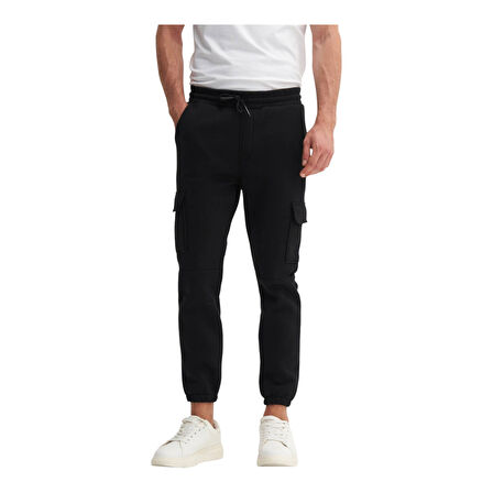 Pamuk Karışımlı 3 İplik Kargo Cepli Eşofman Altı 86050